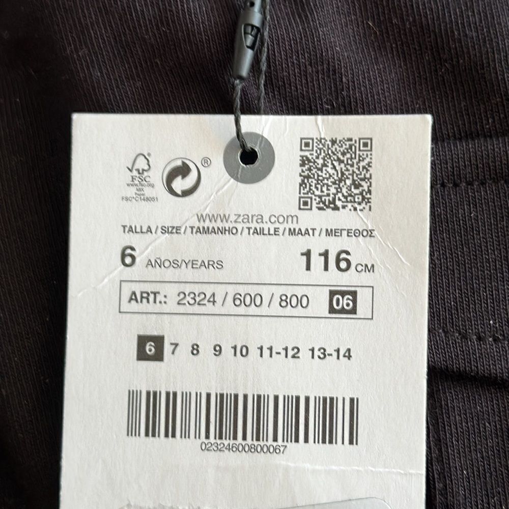 Zara Kids Black Elastic Drawcord Stopper Dress Sizes 6 & 7 NWT Runs Small - Picture 6 of 6